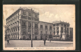 Cartolina Bari, Corso Vittorio Emanuele, Hotel Cavour, Monumento A Nicolo Piccinni  - Bari