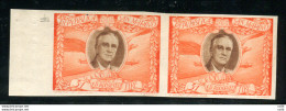 Posta Aerea Roosevelt Lire 31  Varietà Non Dentellato - Unused Stamps