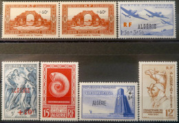 R2253/853 - COLONIES FRANÇAISES - ALGERIE - 1941/1952 - Divers - N°167-245-251-266-297-299-302 NEUFS**/* - Unused Stamps