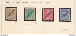 1899 - 1900 Caroline - Yvert N. 1/4 - Soprastampa Karolinen Inclinata Al 48. - II. Tipo - MLH* - Autres & Non Classés