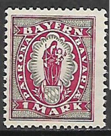 GERMANIA ANTICHI STATI BAVIERA 1920  SOGGETTI VARI UNIF. 186  MNH  FILAGRANA 3 - Nuovi