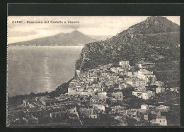 Cartolina Capri, Panorama Dal Castello E Vesuvio  - Other & Unclassified