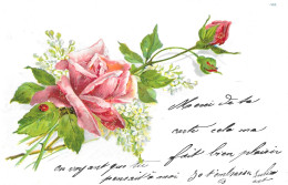 CPA -Jolie Carte Postale Ancienne Fantaisie -Fleurs - Roses - Flores