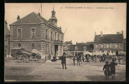 CPA Étaples-sur-Mer, La Mairie Et La Place  - Otros & Sin Clasificación