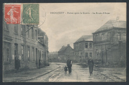 CPA Drocourt, Ruines Aprés La Guerre, La Route D'Arras  - Arras