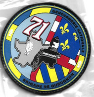 Ecusson PVC GENDARMERIE NATIONALE BRIGADE GUEUGNON 71 - Policia