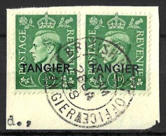 TANGIER.....KING GEORGE VI...(1936-52..).....SG251 X PAIR......ON PIECE.......CDS....VFU... - Oficinas En  Marruecos / Tanger : (...-1958