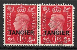 TANGIER.....KING GEORGE VI...(1936-52..).....SG246 .....1d X PAIR...SHORT CORNER........CDS....VFU... - Uffici In Marocco / Tangeri (…-1958)