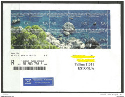 CROATIA HORVATIA 2015 Registered Air Mail Cover To Estonia Estland - Croatie