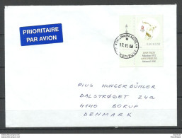 ESTLAND ESTONIA 2008 Air Mail Cover To Denmark Olympic Games Peking Bejing China Corner Stamp As Single - Ete 2008: Pékin