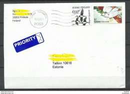 FINNLAND Finland 2021Air Mail Cover To Estonia Birds Vögel - Cartas & Documentos