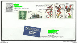 USA Flugpost Air Mail Letter To Estonia Estland Estonie 2013 Train Th. Jefferson Birds - 3c. 1961-... Covers