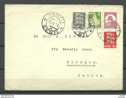 ESTLAND ESTONIA 1934 Letter To Toronto Canada Michel 96 Etc - Estland