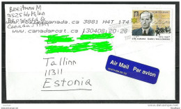 CANADA Kanada Air Mail Letter To Estonia Estland Estonie 2013 Raoul Wallenberg - Cartas & Documentos