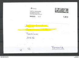 SPAIN Espana 2021 Cover To Estonia O Barcelona - Cartas & Documentos