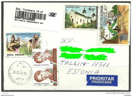 ROMANIA Rumänien Romana Registered Letter To Estonie Estonia Estland 2012 Many Nice Stamps Walt Disney Etc - Brieven En Documenten