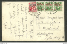 Estland Estonia 1928 Arensburg Kuressaare Castle Sent To Finland Michel 68 - 69 - Estland