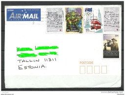 AUSTRALIA Australien 2014 Air Mail Letter To Estonia - Lettres & Documents