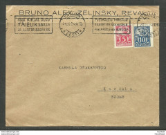 Estland Estonia 1924 Registered Commercial Cover Firmenbrief To Finland Karhula Advertising Machine Cancel - Estonia