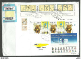 ISRAEL 2020 Registered Cover To Estonia Arthur Rubinstein & S/S 40 Years Independence & Teddy Bear Etc. - Cartas & Documentos