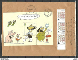 ARGENTINA 2017 Rgistered Letter To Estonia With Funny Sheet Etc - Covers & Documents