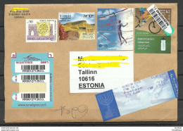 ISRAEL 2020 Registered Letter From Haifa To Tallinn Estonia With Many Nice Stamps - Cartas & Documentos