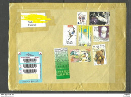 ISRAEL 2020 Registered Cover To Estonia With Many Nice Stamps - Brieven En Documenten