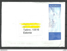 ISRAEL 2018 Letter To Estonia - Franking Labels
