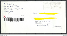 HUNGARY Ungarn 2013 Registered Cover To Estonia From Budapest - Brieven En Documenten