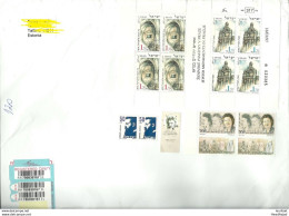 ISRAEL 2017 Registered Cover To Estonia With Many Stamps Big Format (A4) - Briefe U. Dokumente