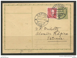 TSCHECHOSLOWAKEI 1931 Ganzsache Postal Stationery To Estonia Räpina - Covers & Documents