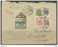 ESTLAND ESTONIA Estonie Registered Cover To Schweden Linköping 11.05.1920 With Many Stamps - Estland