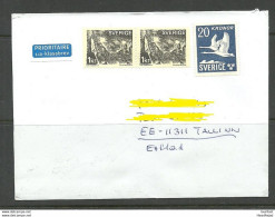 SCHWEDEN Sweden 2020 Air Mail Cover To Estonia NB! Stamps Are Not Cancelled - Covers & Documents