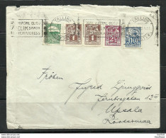 Estland Estonia 1923 Cover To Sweden Michel 31 & 33 A Etc. - Estland