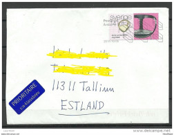 SCHWEDEN Sweden 2015 Cover To Estonia Estland - Cartas & Documentos