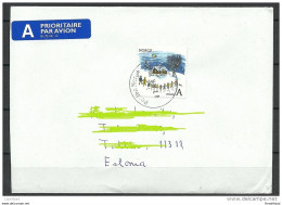 NORWEGEN Norge Norway 2014 Air Mail Letter To Estland Estonia Christmas Weihnachten - Lettres & Documents