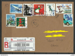 FRANCE 2017 Registered Letter To Estonie Estonia With Many Nice Stamps - Briefe U. Dokumente