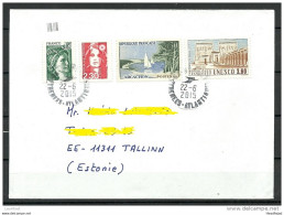 FRANCE 2015 Cover To ESTONIA UNESCO Etc - Cartas & Documentos