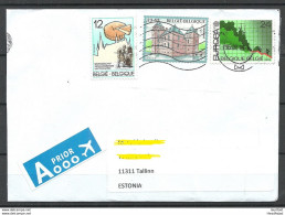 BELGIUM Belgien 2019 Air Mail Cover To Estonia Estland - Cartas & Documentos
