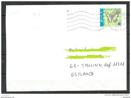 BELGIEN Belgium  2015 Letter To Estland Estonia Butterfly Schmetterlinge - Schmetterlinge