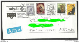 BELGIEN Belgium 2013 Air Mail Letter To Estland Estonia Art Kunst Historical Persons - Storia Postale