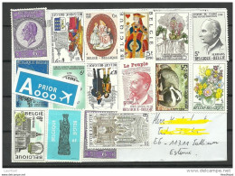 BELGIEN Belgium 2015 Letter To Estland Estonia With Many Stamps Marken Ungestempelt Geblieben - Cartas & Documentos