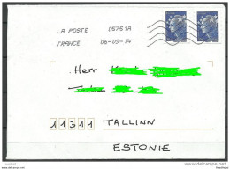 FRANCE Frankreich 2014 Cover To ESTONIA Estland Estonie - Cartas & Documentos