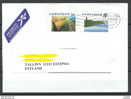 NEDERLAND NETHERLANDS 2008 Air Mail Cover To Estonia Michel 1661 - 1662 - Lettres & Documents