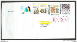 NEDERLAND NETHERLANDS Niederlande 2015 Letter To Estonia Estland With Many Stamps - Brieven En Documenten