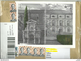 SPAIN Espana 2020 Very Big Architecture S/S King Etc. On Registered Cover To Estonia NB! - Covers & Documents