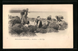 CPA Boulogne-sur-Mer, Moulières, Muschelsucherinnen  - Boulogne Sur Mer