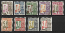 GUADELOUPE....." 1928..".....POSTAGE -DUE SET TO 50c.......SET OF 9........MH...... - Unused Stamps