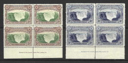 SOUTHERN RHODESIA....KING GEORGE V...(1910-36..).....2 X IMPRINTS BLOCKS OF 4....SOME SEPERATION.....2 X MH...2 X MNH... - Southern Rhodesia (...-1964)