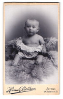 Fotografie Heinrich Schellhorn, Altona, Gr. Roosenstrasse 73, Baby Auf Schaffell  - Anonyme Personen